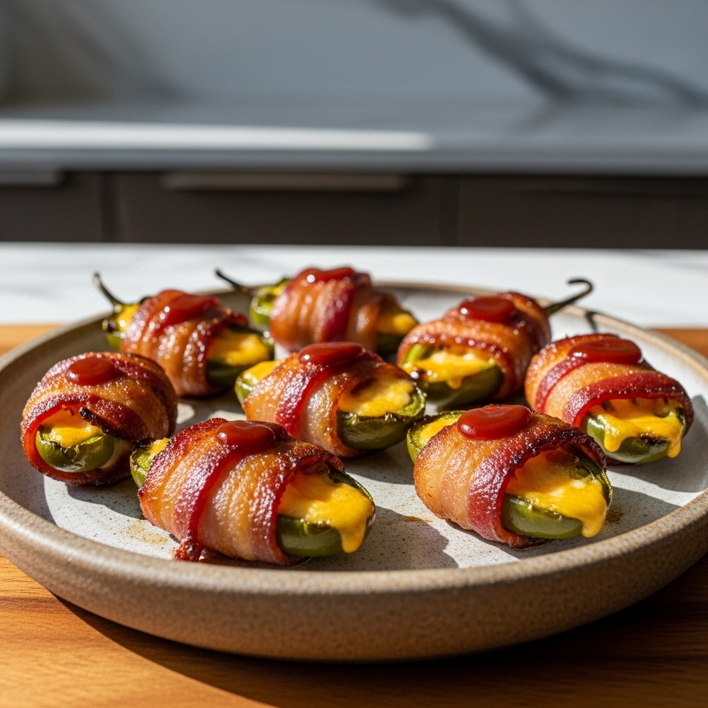 Killer BBQ Bacon Wrapped Jalapeño Poppers